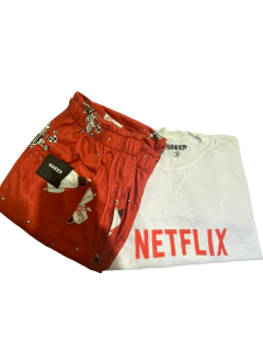 PIJAMA M/CORTA P/LARGO NETFLIX (SH304) - comprar online