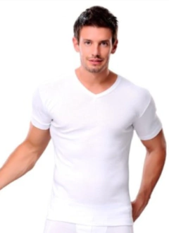 CAMISETA HOMBRE M/CORTA CUELLO V T. 42 - 46 (1109CEE)