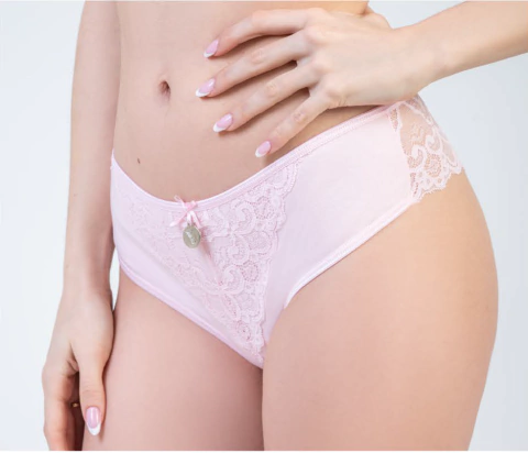 CULOTTELESS ALGODON C/ENCAJE SABINE NAVIDAD (N0834)