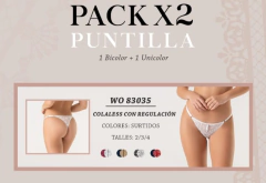 PACK X2 LESS REGULABLE ENCAJE (WO83035)
