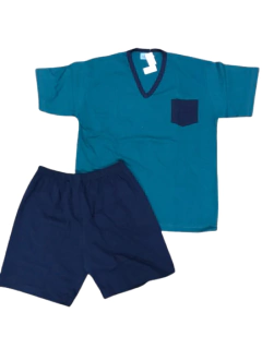 PIJAMA HOMBRE M/CORTA P/CORTO CUELLO EN V T:46-54 (600MS) - comprar online