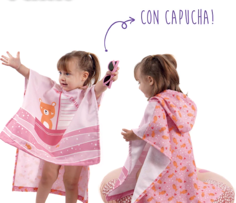 PONCHO SALIDA DE BANO BEBA ESTAMPADOS (3315A)