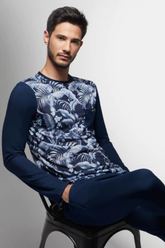 PIJAMA HOMBRE M/LARGA P/LARGO (28005) - Victoria Garrido Lenceria