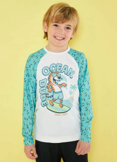 CAMISETA MALLA NENE M/LARGA CON FILTRO UV (2583E)