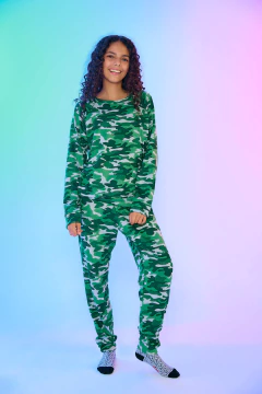 PIJAMA NENA M/LARGA P/LARGO FOR PEACE LANILLA SUBLIMADA (472-24) en internet