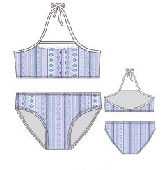 BIKINI NENA ESTAMPADA CON VOLADO EN ESCOTE T. 10 - 16 (223AE) en internet
