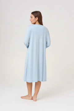 CAMISON M/LARGA CON TUL BORDADO EMMA (91018)