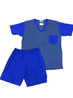 PIJAMA HOMBRE M/CORTA P/CORTO CUELLO EN V T:46-54 (600MS) - Victoria Garrido Lenceria