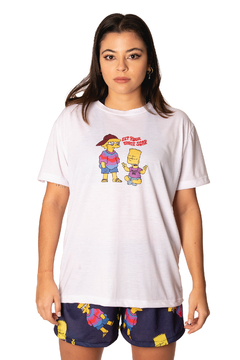 PIJAMA M/CORTA PANTALON LARGO BART Y LISA (SH315)