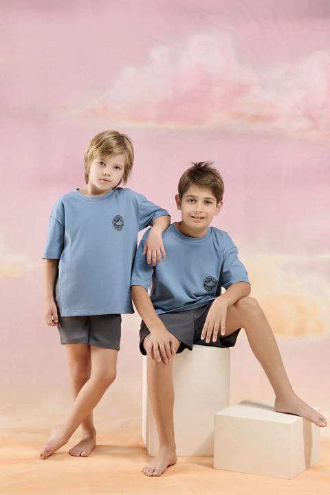 PIJAMA NENE M/CORTA Y SHORT SOCCER (MB25055V25)