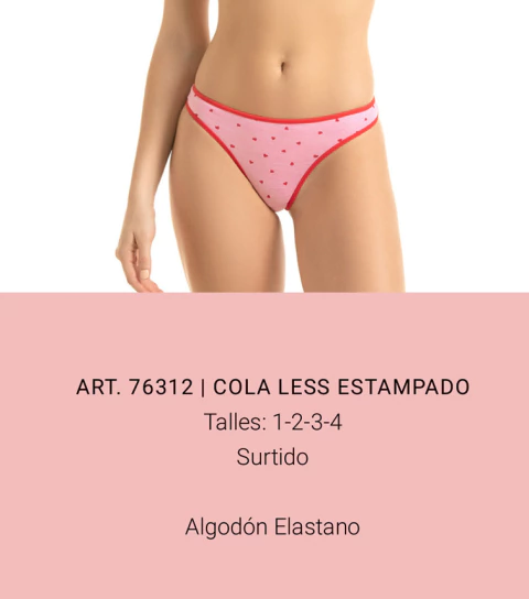 PACK X4 COLALESS ESTAMPADO (76312)