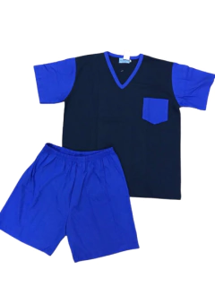 PIJAMA HOMBRE M/CORTA P/CORTO CUELLO EN V T:56-60 (600MSE) - Victoria Garrido Lenceria