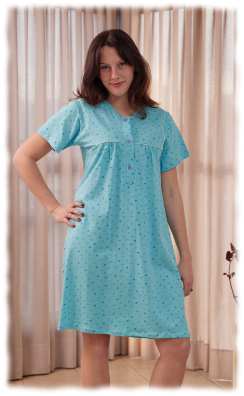 CAMISON M/CORTA JERSEY ESTAMPADO CORAZONES (3905E)