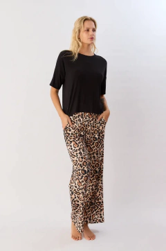 PIJAMA M/CORTA P/LARGO MORLEY LUCENA (2656-25) - Victoria Garrido Lenceria