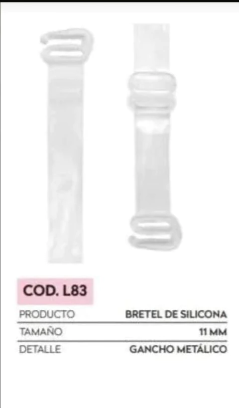 BRETEL SILICONA 11 MM GANCHO PLASTICO (BR83)