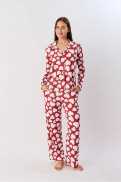 PIJAMA M/LARGA P/LARGO C/BOLSILLOS MODAL CADIZ (2650-25) - Victoria Garrido Lenceria