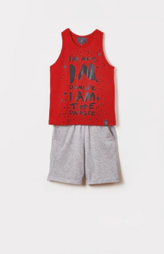 PIJAMA NENE MUSCULOSA Y SHORT DANGER (MB25012V22)