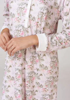 CAMISON M/LARGA ALGODON ESTAMPADO C/CARTERA (41602) - Victoria Garrido Lenceria