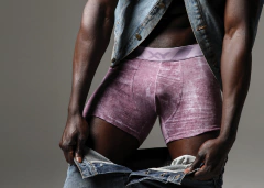 BOXER CINTURA EXPUESTA ALGO Y LYCRA PINZA CENTRAL JEANS (1308)