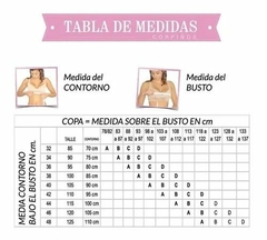 TOP DEPORTIVO LISO ALG Y LYCRA AFRODITA T. 100 Y 105 (1506K) en internet