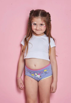 TIRO CORTO NENA ALGODON UNICORNIOS (409K)