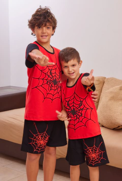 PIJAMA NENE M/CORTA Y SHORT ESTAMPA ARANAS (3737) - comprar online