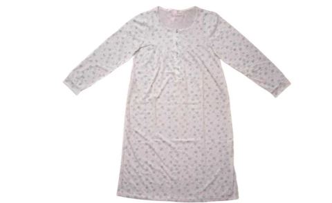 CAMISON M/LARGA C/BOTONES Y PUNTILLA FLOREADO T. 5 - 6 (1958E)