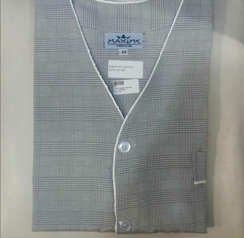 PIJAMA HOMBRE M/CORA P/CORTO ABOTONADO T. 46 - 54 (507M)