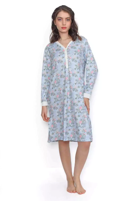 CAMISON M/LARGA ALGODON ESTAMPADO C/CARTERA (41602)