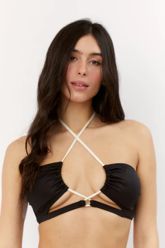 BIKINI TOP CRUZADO Y COLALESS CLAPTON BY MERY DEL CERRO (9520-24) - Victoria Garrido Lenceria