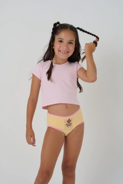 Imagen de TIRO CORTO NENA ALGODON Y LYCRA LISO OSITO (299K)