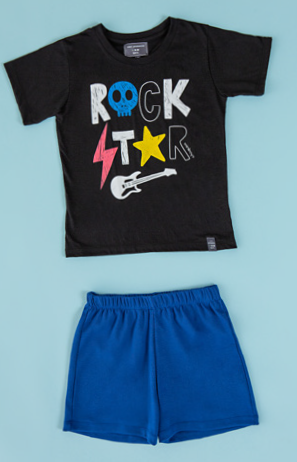 PIJAMA NENE M/CORTA Y SHORT ROCKSTAR (MB25003V21)