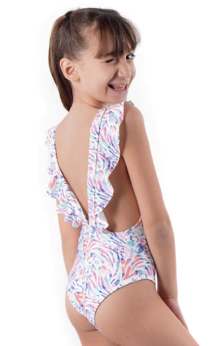 MALLA ENTERA NENA BRETEL C/VOLADOS ESTAMPADA (145AE) - comprar online