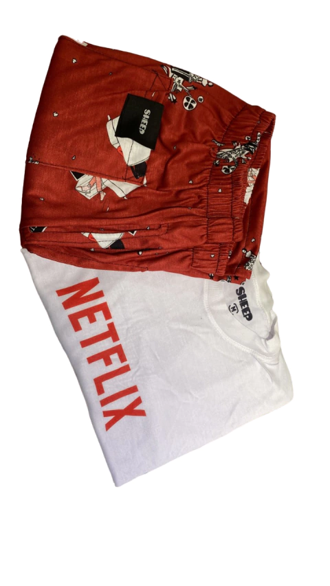 PIJAMA M/CORTA P/LARGO NETFLIX (SH304)