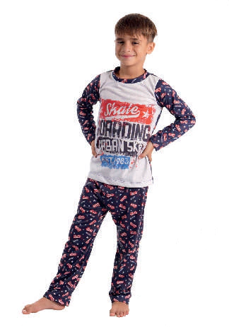 PIJAMA NENE M/LARGA P/LARGO ALGODON ESTAMPADO (16220)