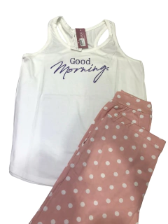 PIJAMA MUSCULOSA Y PANTALON LARGO C PUNO GOOD MORNING (WO15061V21)