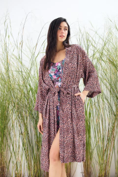 Imagen de KIMONO LARGO SATEN ESTAMPADO TRINIDAD BY MERY (9601-25)