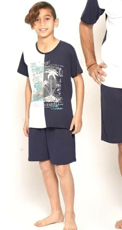 PIJAMA NENE M/CORTA Y SHORT ESTAMP T:12-14 (3140J) - comprar online