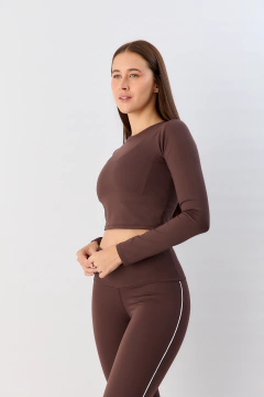 CAMISETA CROP TOP MANGA LARGA DUO LINE (7237-057)