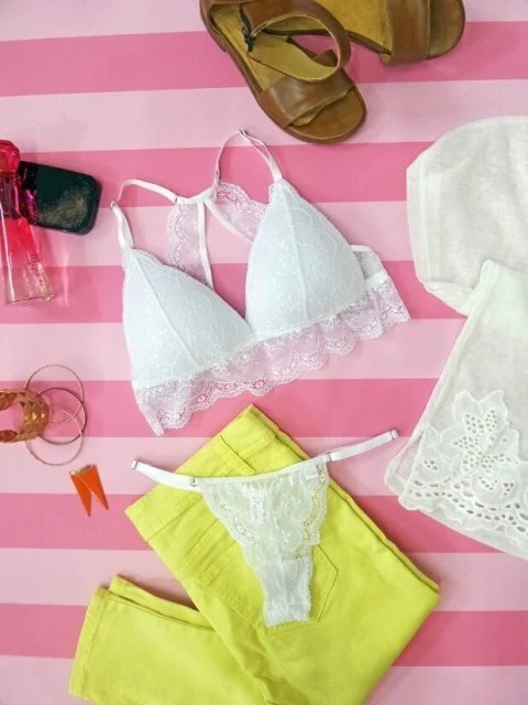 CONJ.TRIANGULO SOFT ENCAJE Y LESS (191C)