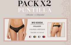 PACK X2 COLALESS ENCAJE (WO83036) - tienda online