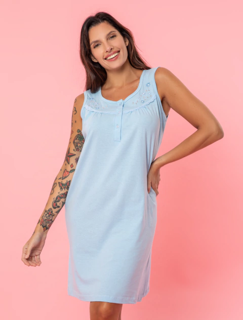 CAMISON B/ANCHO BORDADO (26122E)