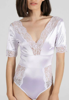 BODY M/CORTA LYCRA Y ENCAJE GLARE (2363N) en internet