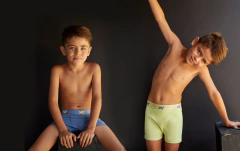 BOXER NENE ALGODON Y LYCRA LISO CINTURA EXPUESTA T.14 (1087E) - comprar online