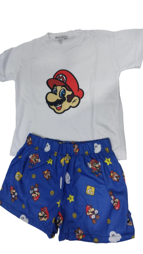 PIJAMA NENE M/CORTA Y SHORT MARIO BROSS (SH623)