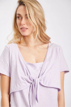 CAMISON MATERNAL M/CORTA C/NDO SWEET MOM (2692-21) - tienda online