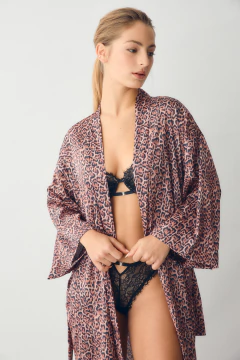 KIMONO LARGO SATEN ESTAMPADO TRINIDAD BY MERY (9601-25)