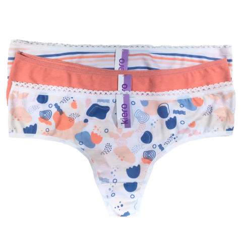 PACK X3 CULOTTELESS ALGODON Y LICRA C/BORDE PUNTILLA T:1-2 (6047K)