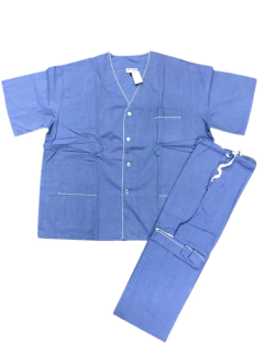 PIJAMA HOMBRE M/CORTA P/LARGO ABOTONADO T.56 - 60 (508ME) - Victoria Garrido Lenceria
