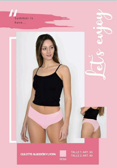PACK X3 CULOTTE LISO ALG Y LYCRA (30.3)
